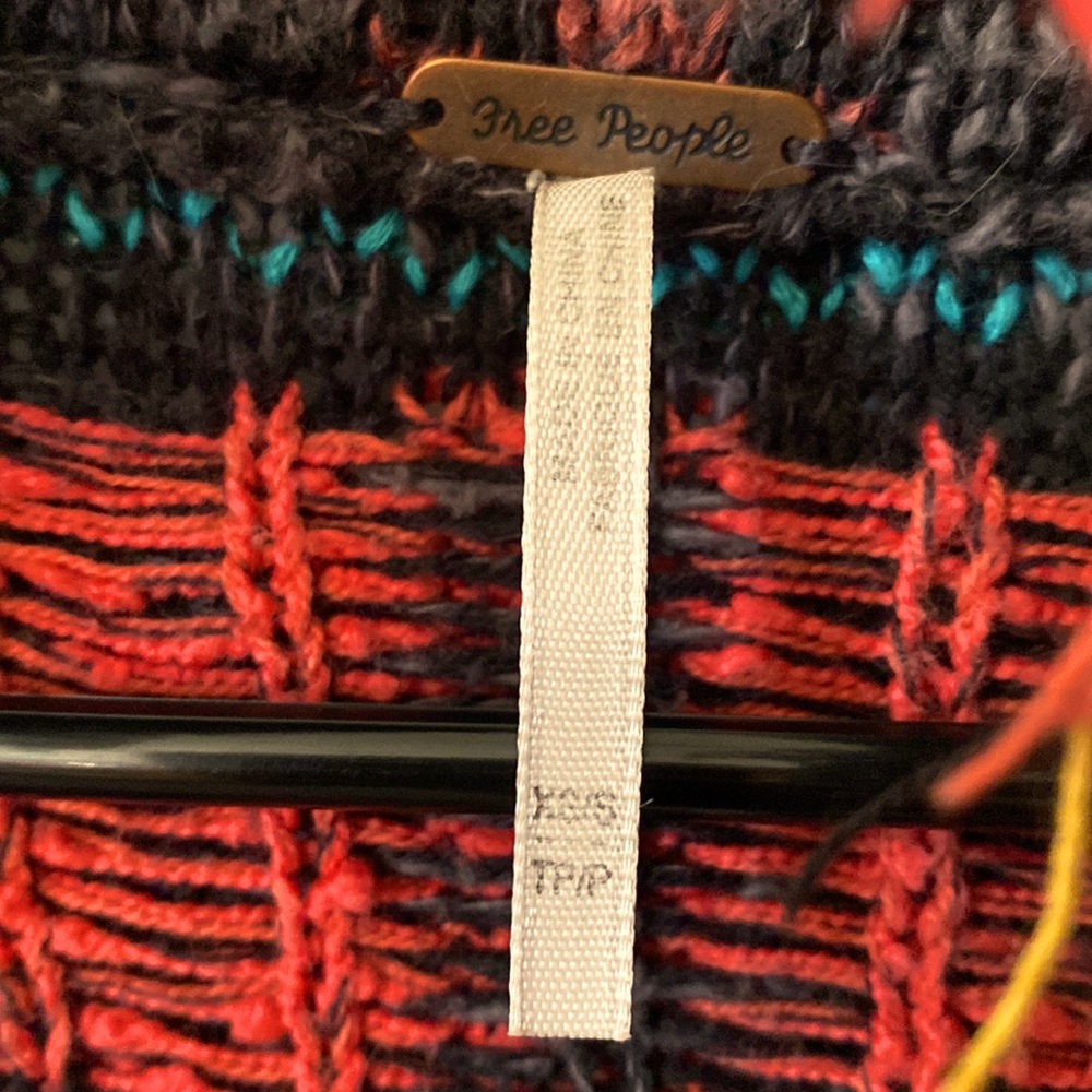 Free People Multicolor Knit Poncho - Picture 2 of 4